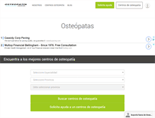 Tablet Screenshot of centrodeosteopatia.es